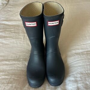 Hunter Navy Blue Waterproof Wellington Rain Boots